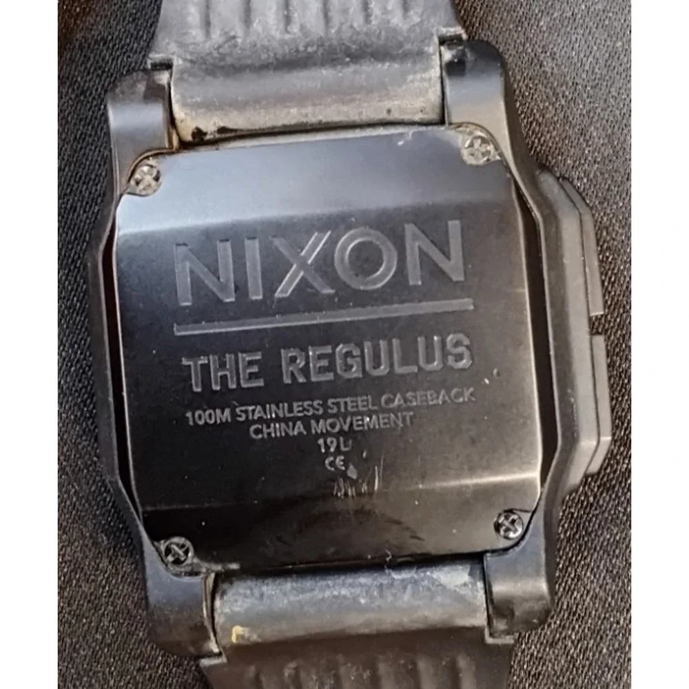 Nixon Regulus Men's Watch Black Square Digital Surf Sport Utility #Z5876